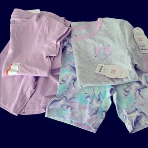 Four Piece Mix & Match Tees with Biker Shorts